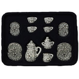 1:12 Miniature Dining Ware Porcelain Coffee Tea Cup Set Chintz Flower Tableware Kitchen Dollhouse Furniture Toys For Children