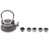 1/12 Scale Doll House Miniature Metal Ceramic Tea Doll House Furniture Miniature Dining Ware Toy Teapot Cup Plate