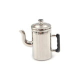 1/12 Scale Doll House Miniature Metal Ceramic Tea Doll House Furniture Miniature Dining Ware Toy Teapot Cup Plate