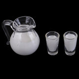 1/12 Scale Doll House Miniature Metal Ceramic Tea Doll House Furniture Miniature Dining Ware Toy Teapot Cup Plate