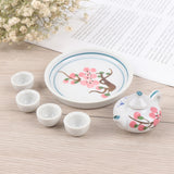 New Arrival 1Set 1:12 Miniature Doll House Flower Patten Coffee Tea Cups Ceramic Tableware Dollhouse Kitchen Accessories